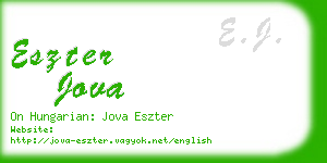 eszter jova business card